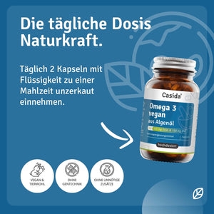 Einnahme und Anwendung: Omega 3 Vegan 1000 mg Algenöl