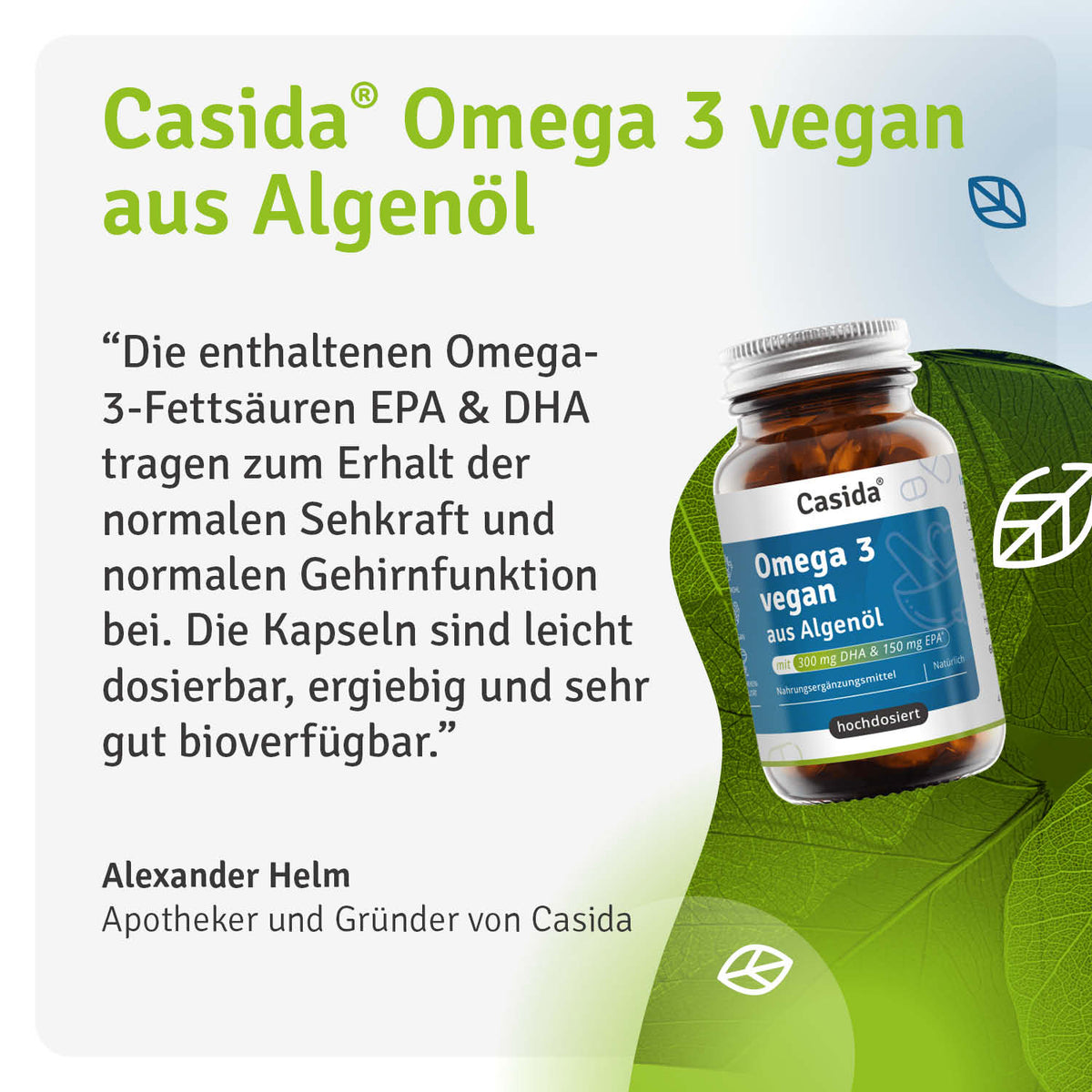 Omega 3 Vegan aus Algenöl Casida