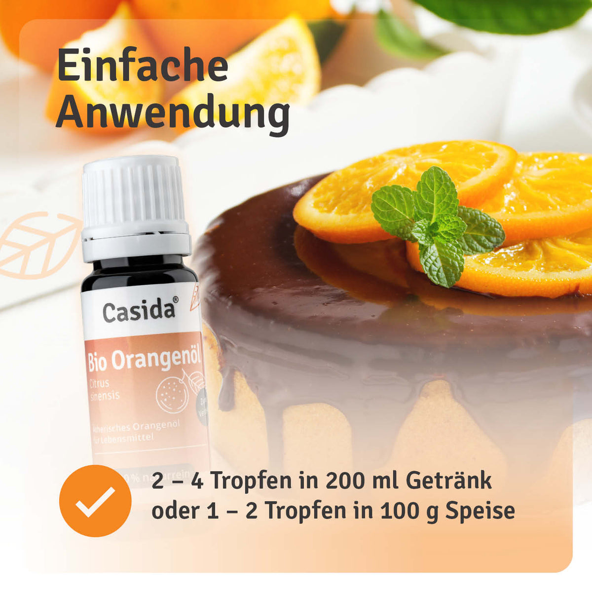 Bio Orangenöl zum Verzehr innerlich Anwendung