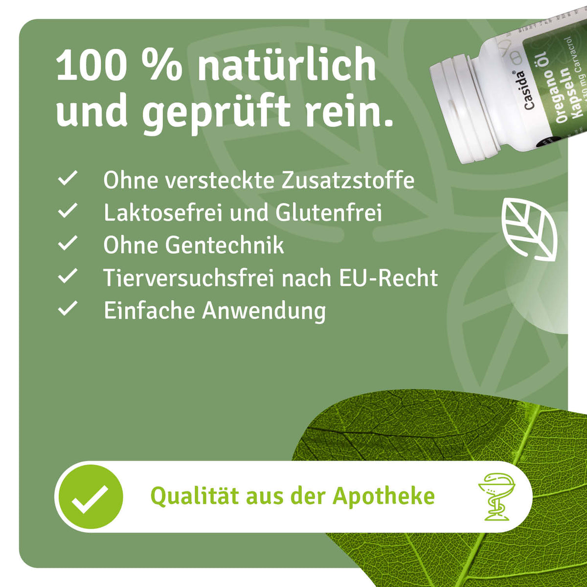 Oregano Öl Kapseln natürliche Inhaltsstoffe