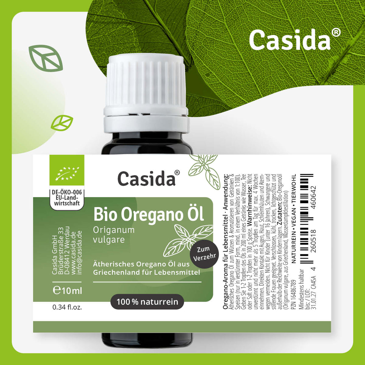 Oregano Öl Bio Etikett