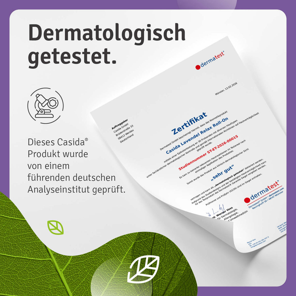 Dermatest Zertifikat