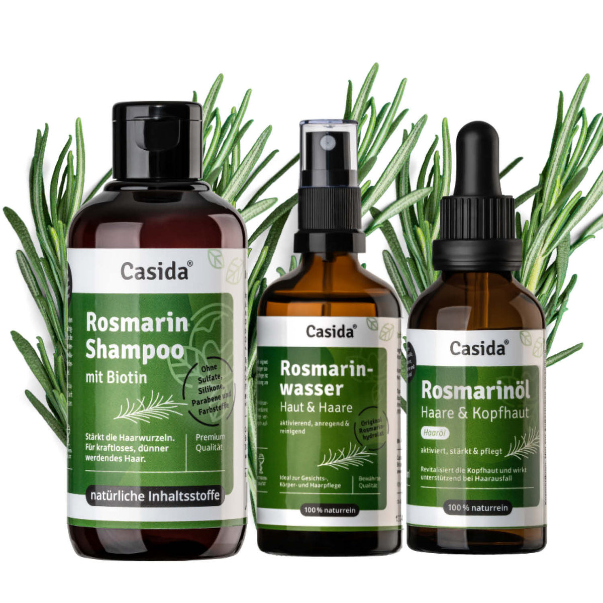 Rosmarin Haarkur Haarausfall Rosmarin Shampoo mit Biotin Rosmarinwasser Rosmarinöl 