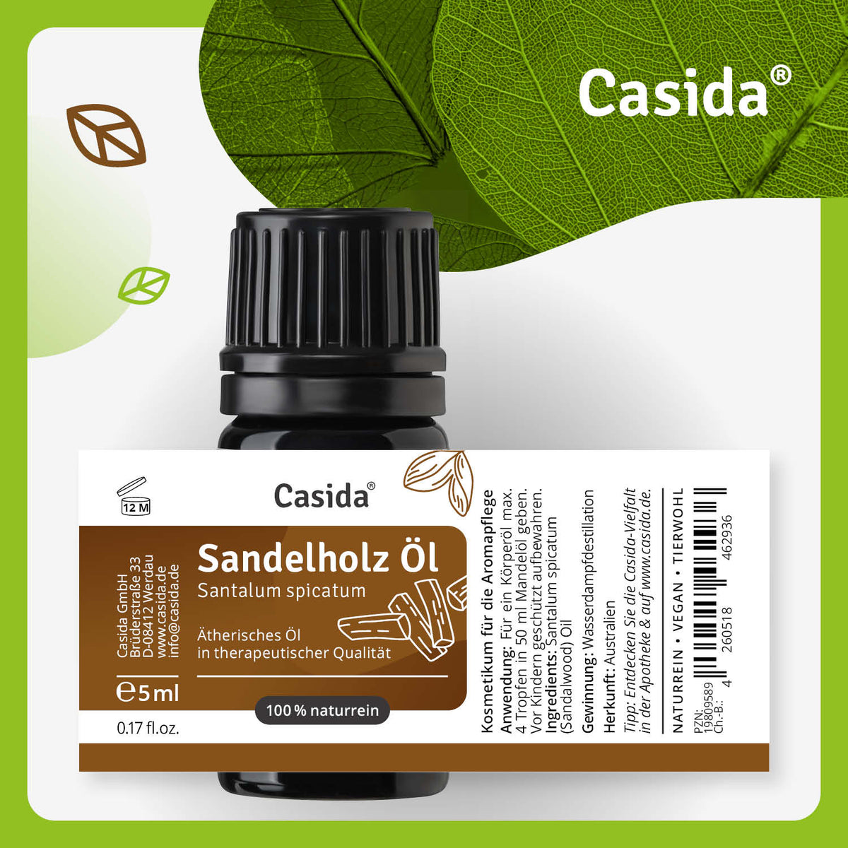 Sandelholz Öl Etikett