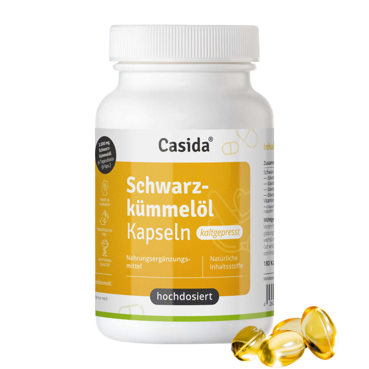 Schwarzkümmelöl Kapseln kaltgepresst