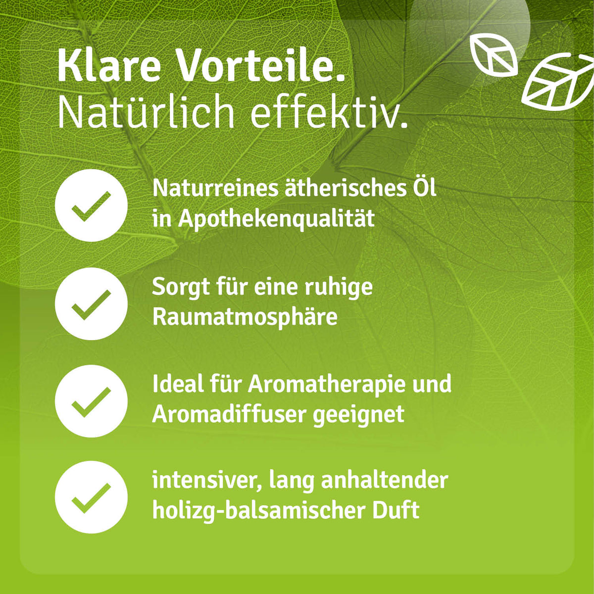 Vetiver oil in a green and white packaging with text highlighting its benefits for aromatherapy and relaxation.