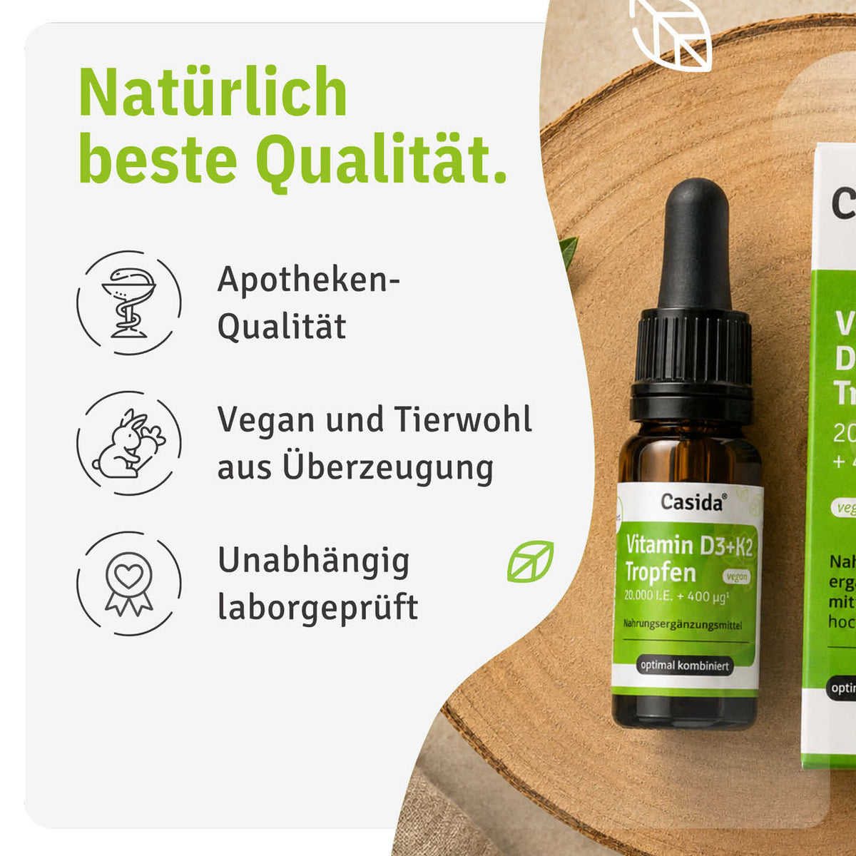 Vitamin D3+K2 Tropfen 20.000 I.E. + 400 µg¹