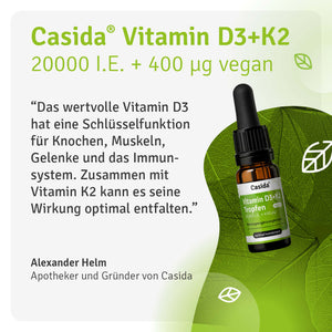 Vitamin D3+K2 Tropfen 20.000 I.E. + 400 µg¹