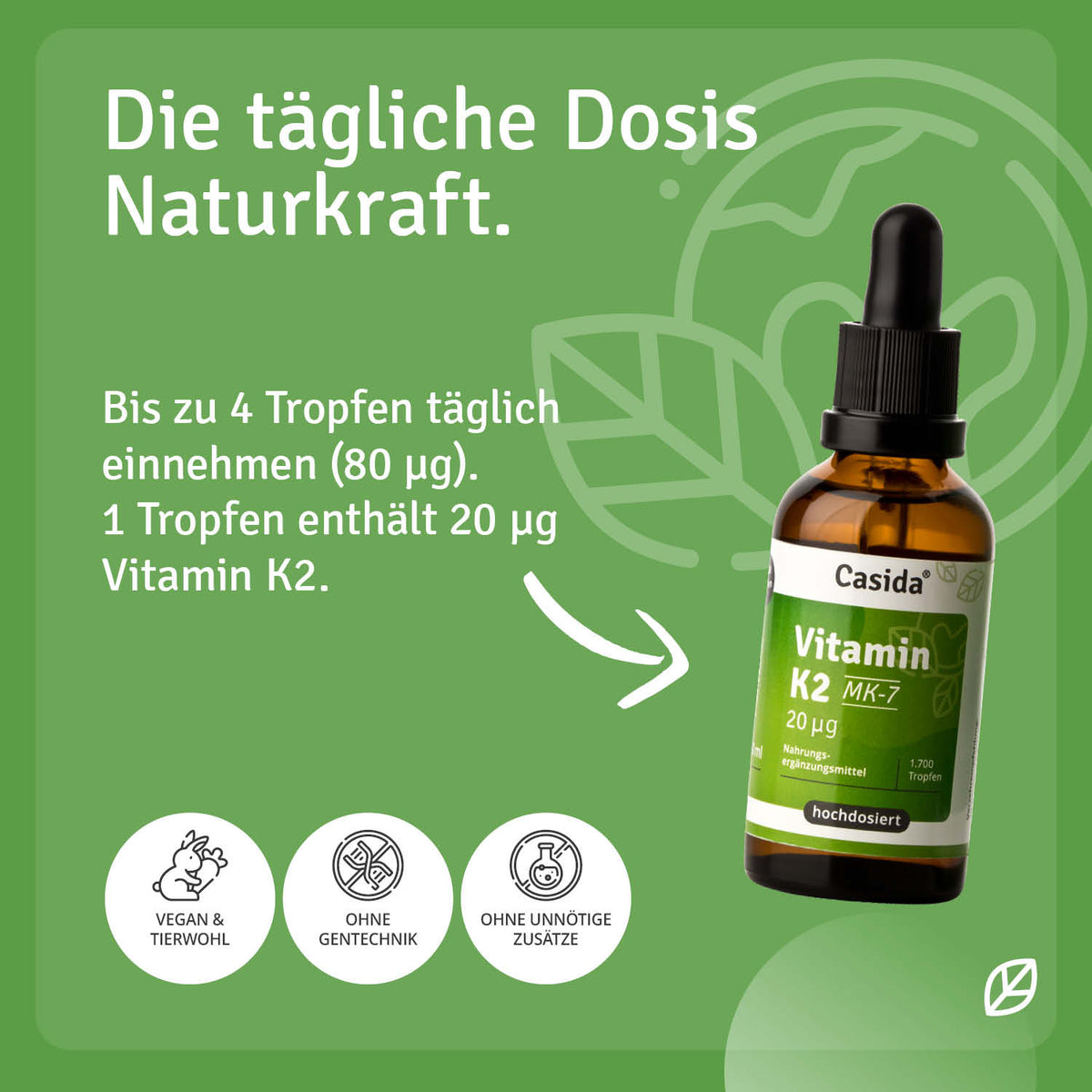 Vitamin K2 Tropfen MK-7 Anwendung