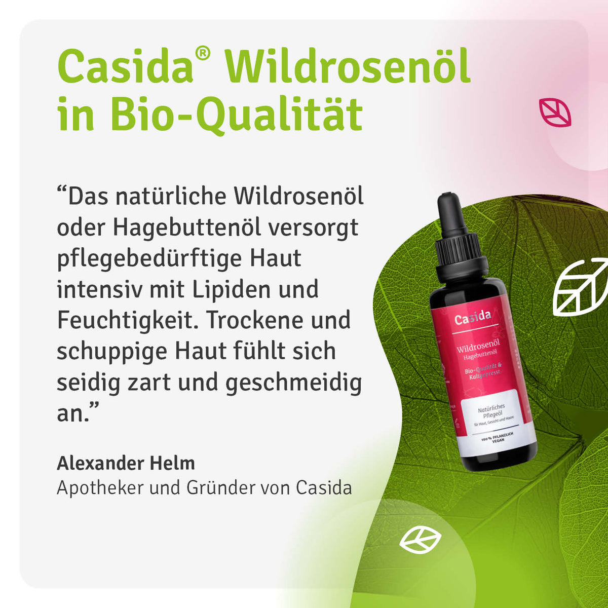 Wildrosenöl Bio & Kaltgepresst Casida