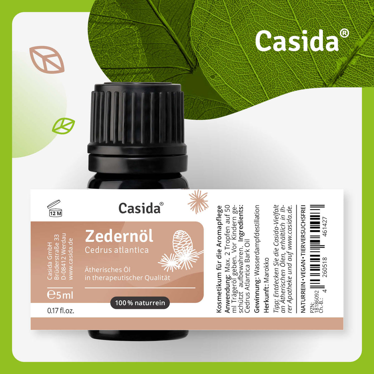 Zedernöl Etikett