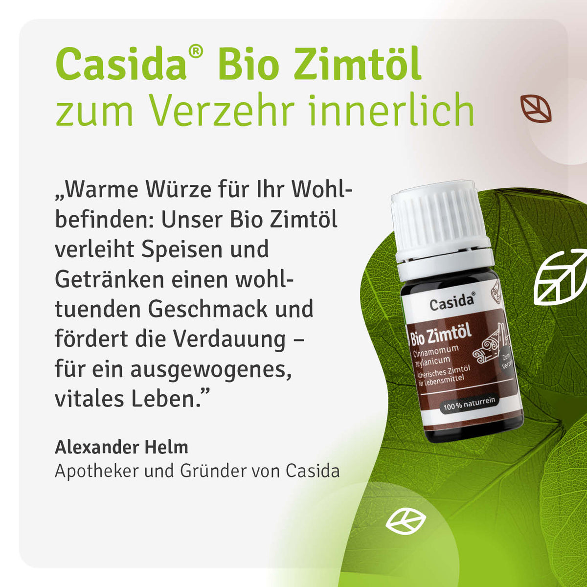 Zimtöl BIO zum Verzehr innerlich Casida