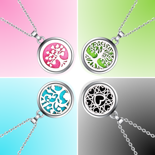 Diffuser Halskette für Ätherische Öle – Aromaschmuck im Medaillon-Stil