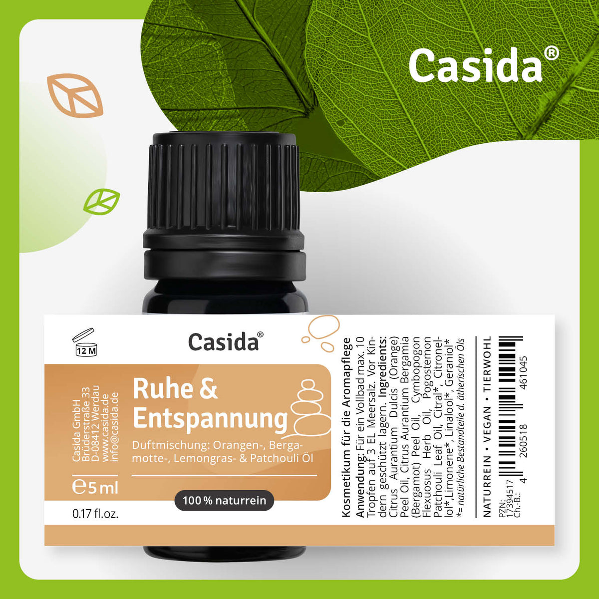 Duftmischung Ruhe & Entspannung Anti-Stress Etikett