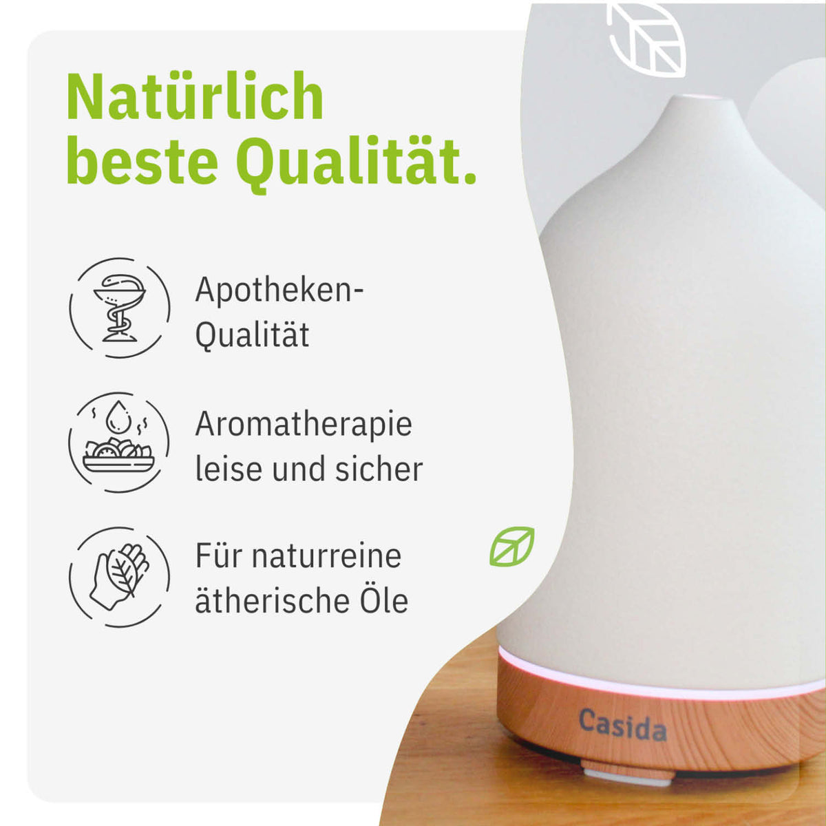 Edler Keramik Aroma Diffuser mit LED-Beleuchtung tierversuchsfrei