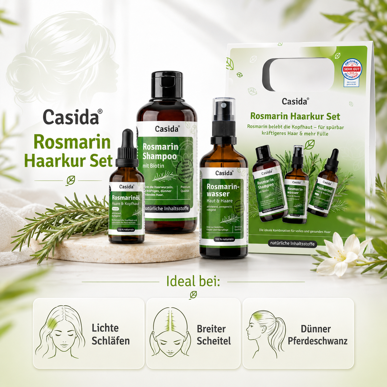 Casida Rosmarin Haarkur für Frauen