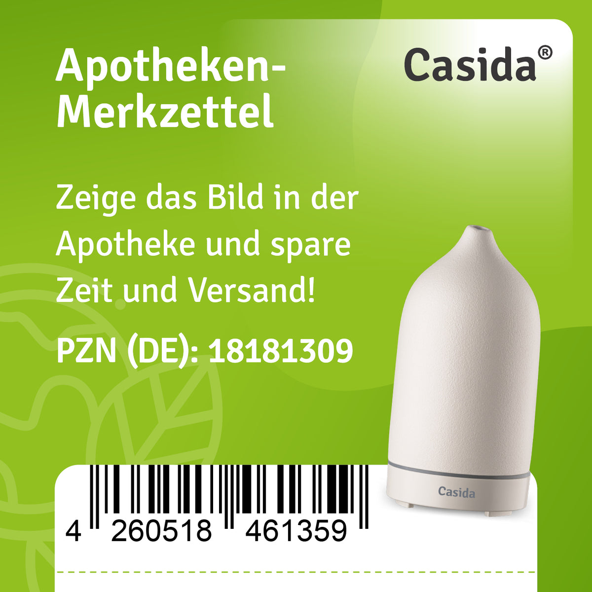 Keramik Aroma Diffuser weiß mit LED-Beleuchtung Apotheke
