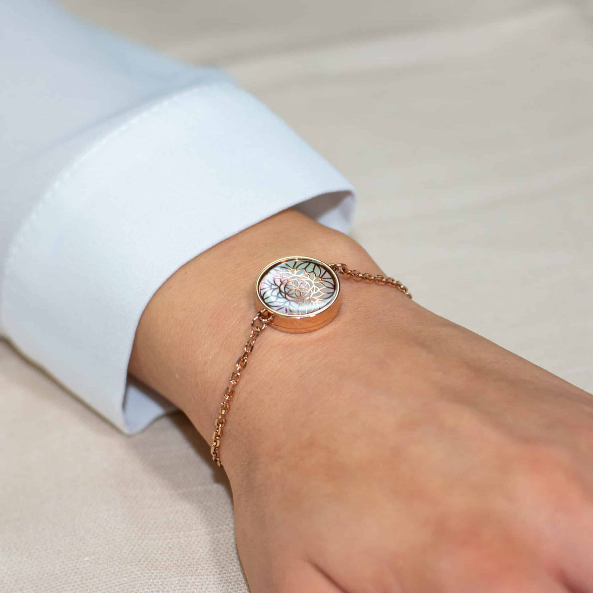Casida Perlmutt Armband Aromaschmuck