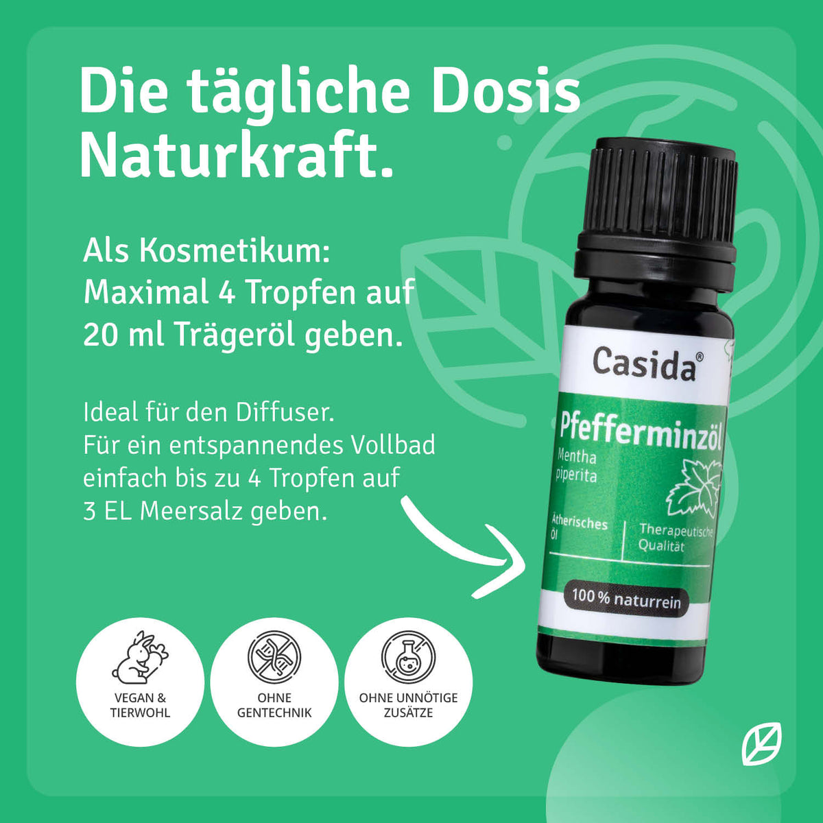 Pfefferminzöl Anwendung