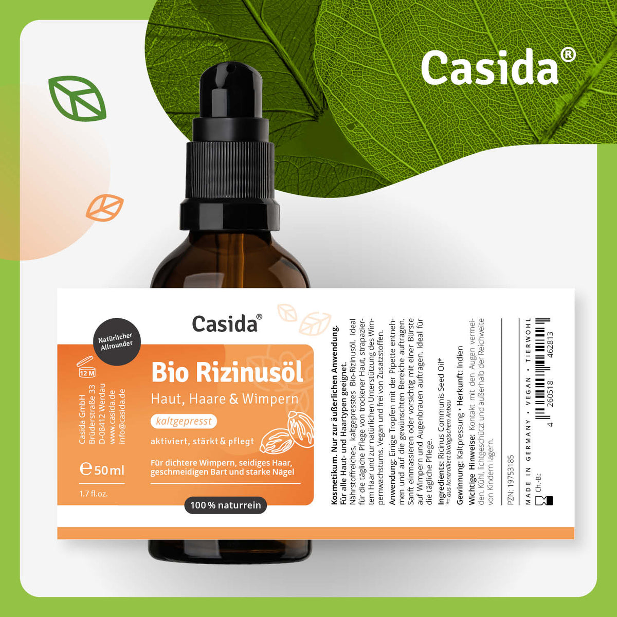 Bio Rizinusöl Etikett