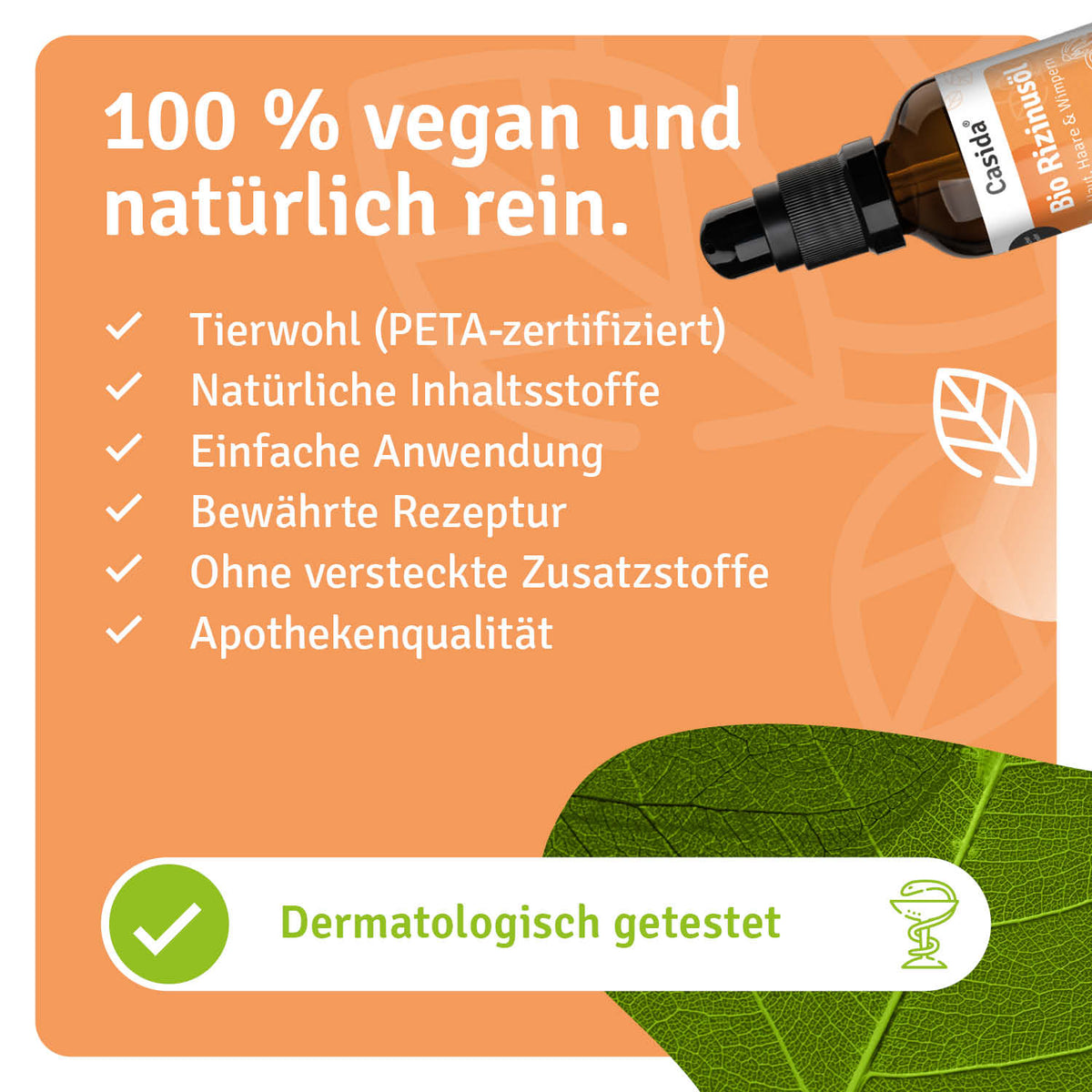 Bio Rizinusöl natürliche Inhaltsstoffe