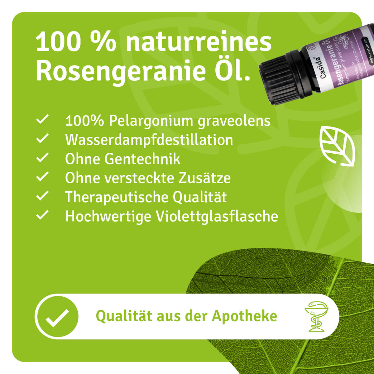 Rosengeranie Öl natürliche Inhaltsstoffe