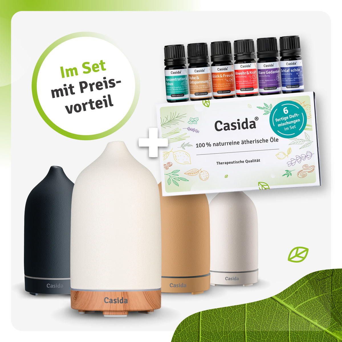 Keramik Aroma Diffuser mit Duftmischungen Top 6 Set