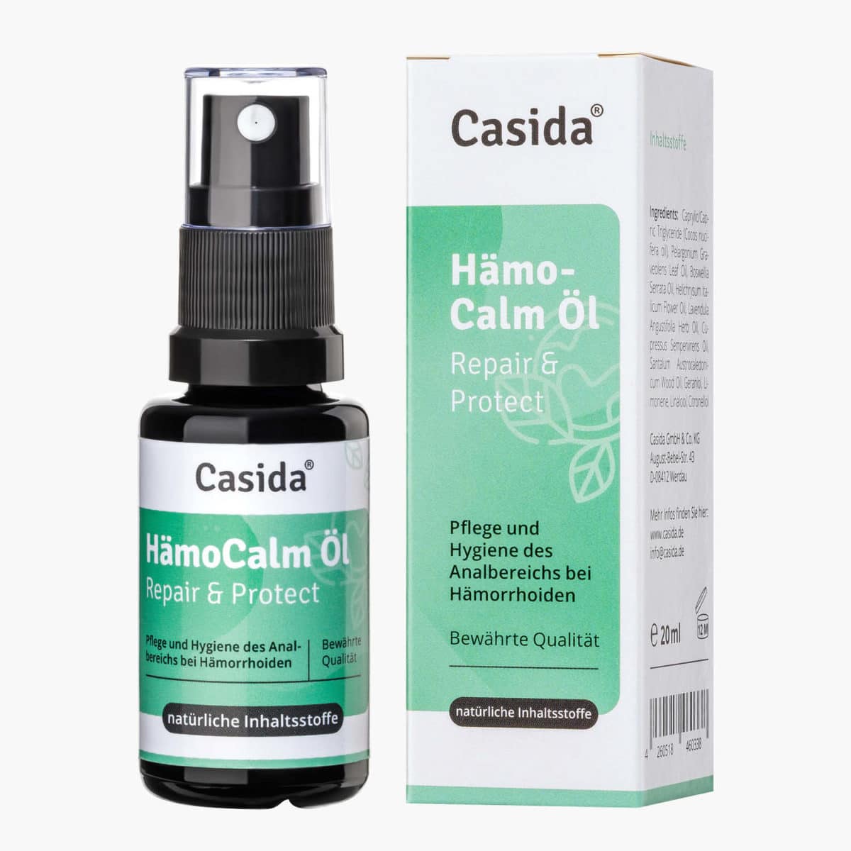 Casida HemoCalm Oil Repair & Protect – 20 ml 10086675 PZN Apotheke hämorrhoiden hämmoritten hemoriden10
