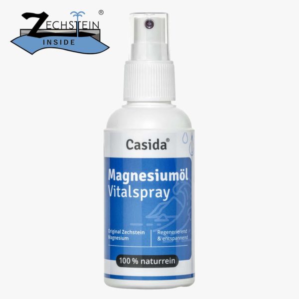 Casida Magnesium Oil Vital Spray 100 ml 11219463 PZN Apotheke Muskelkater Muskelkrampf Regeneration Zechstein Spray Sport