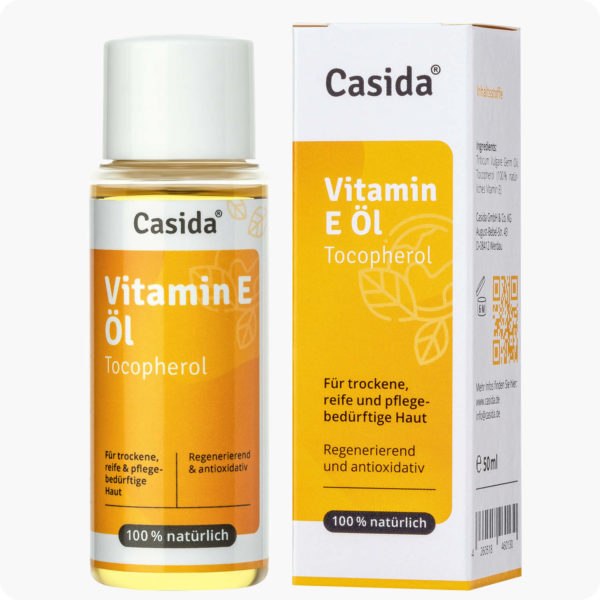 Casida Vitamin E Oil – Tocopherol – 50 ml 12445210 PZN Apotheke Gesicht Rückbildung Dehnungsstreifen Hautpflege Anti-Aging Trockene Haut pflegen