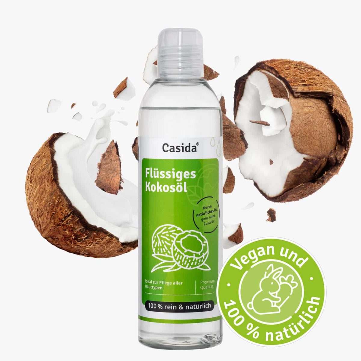Casida Kokosöl flüssig pur & natürlich – 250 ml 12870338 PZN Apotheke Trägeröl Ätherische Öle mischen fraktioniert3