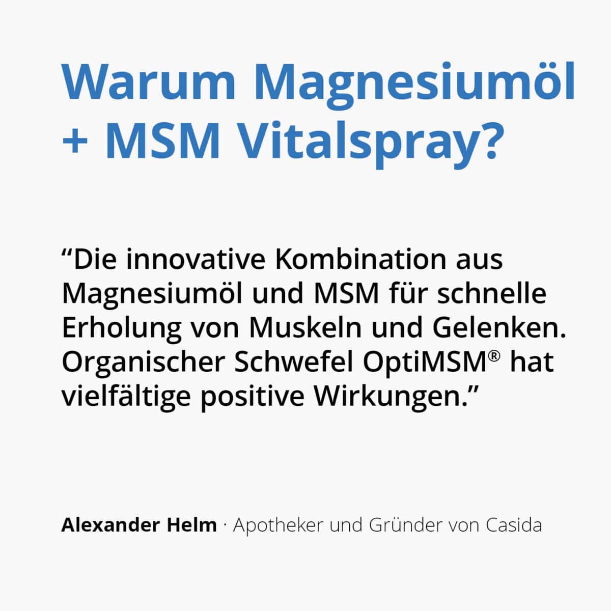 Magnesiumöl + MSM Vitalspray