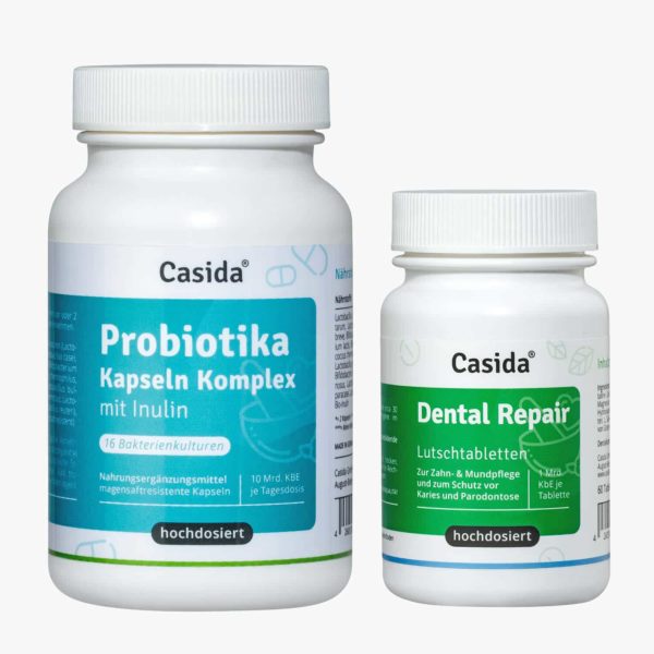 Casida Probiotics Duo Set Probiotic Complex Capsules + Inulin – 120 Stk. 14446656 Dental Repair 14401553 PZN Apotheke Darmflora Mundflora