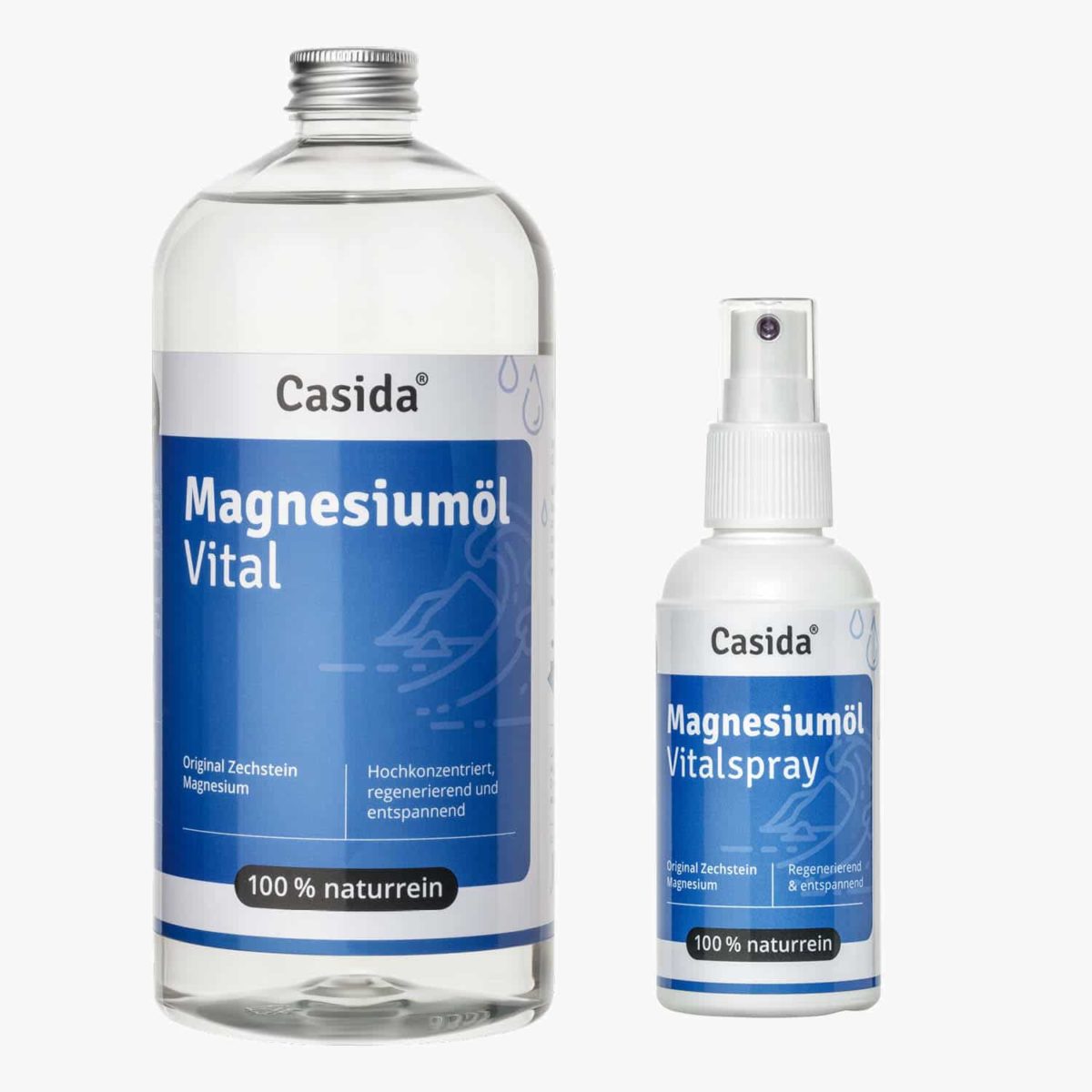 Casida Set Casida Magnesiumöl Vital Zechstein 1000 ml 11730233 PZN 10086741 Apotheke Vorteilsset Rabatt Bundle Regeneration Muskeln Sport Verspannung