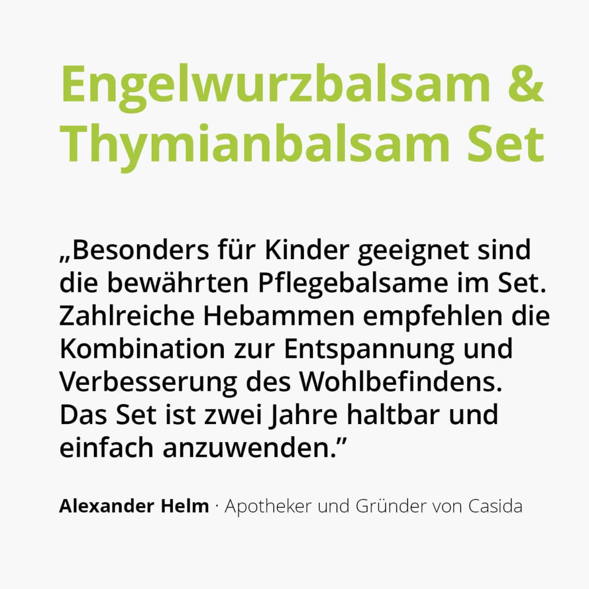 Casida Product Combo Angelica Balm and Thyme Balm for Children 10209008 10086729 PZN Apotheke Erkältung Baby pflanzlich behandeln2