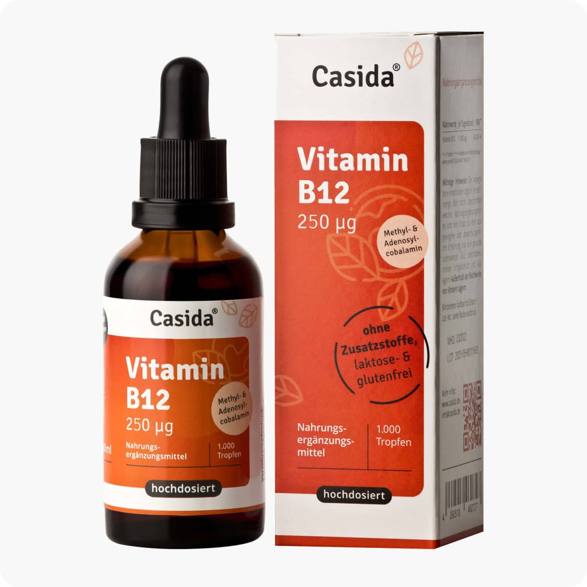 Casida Vitamin B12 Drops – 50 ml 16672003 PZN Apotheke hochdosiert Immunsystem Veganer Aufnahme vegan