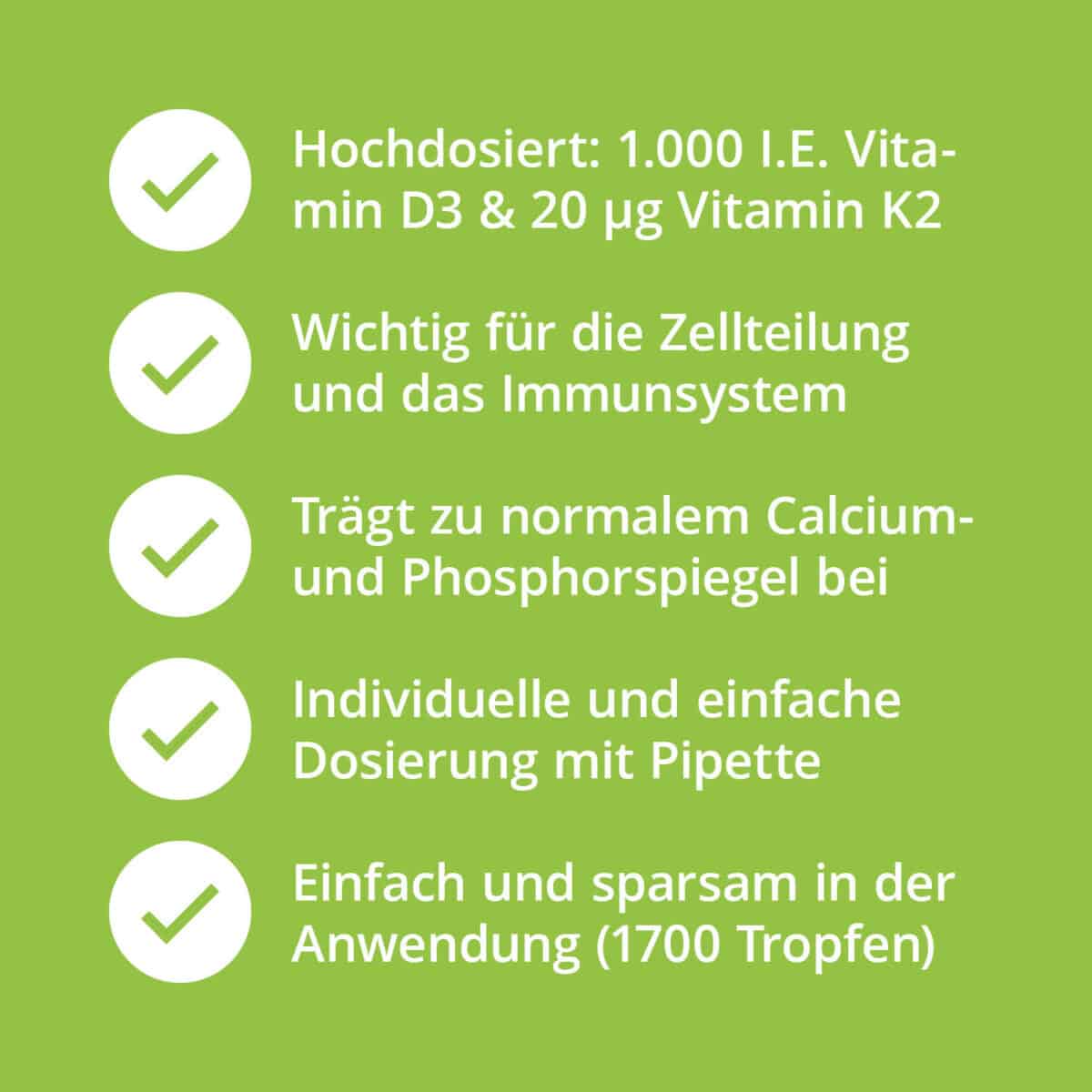 Vitamin D3 + K2 Tropfen