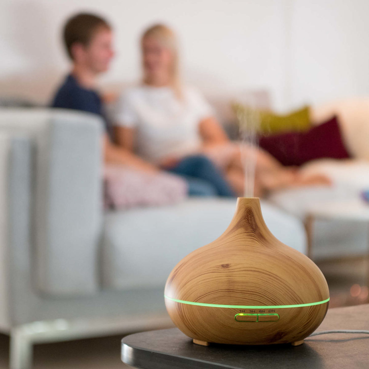 Aroma diffuser - wood print with LED lights