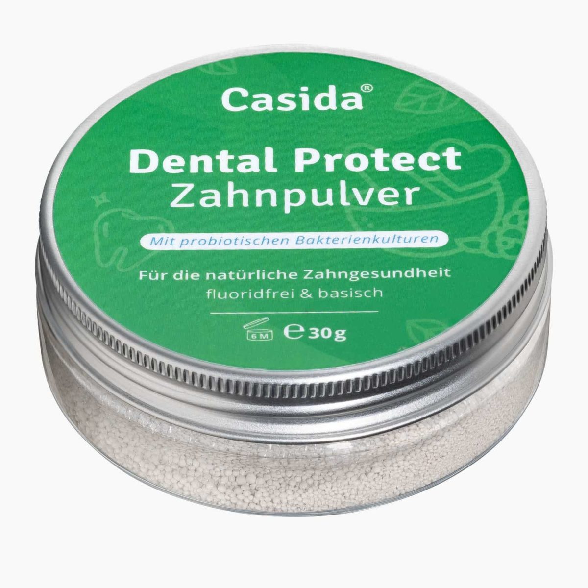 opti-schmelz Casida Dental Protect Zahnpulver 30 g 16918444 PZN Apotheke UVP 13,95 € EAN 4260518460925 Mundflora ohne Flourid Zahnpasta
