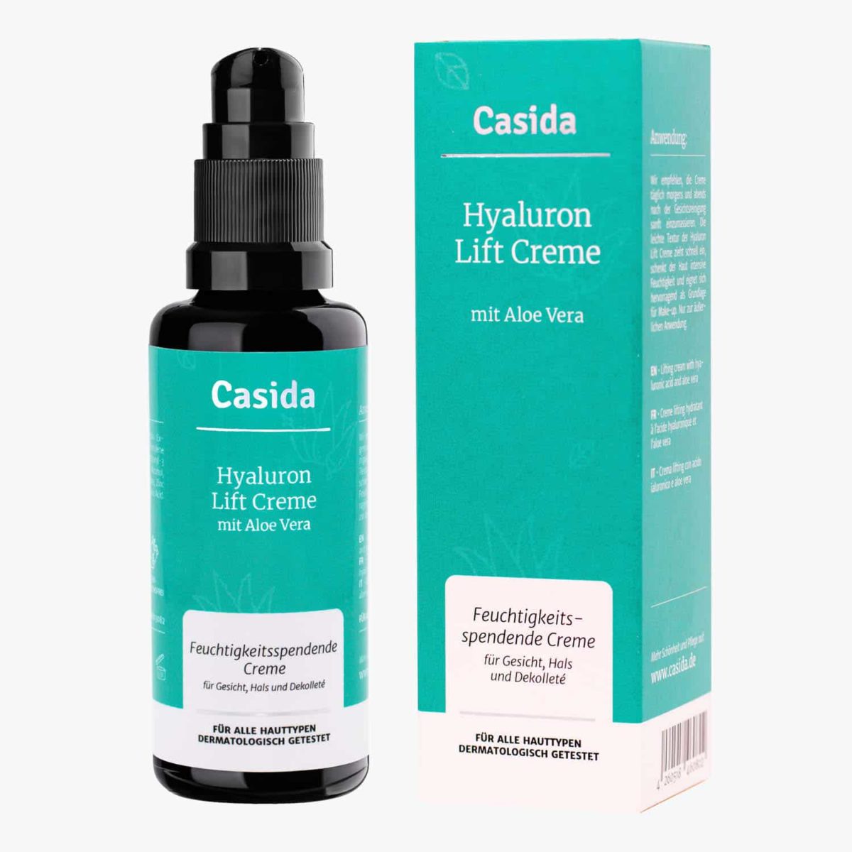 Casida Hyaluronic Acid Lift Cream with Aloe Vera 50 ml 16813082 PZN Apotheke Sommercreme Hyaluronsäure nicht-komedogen
