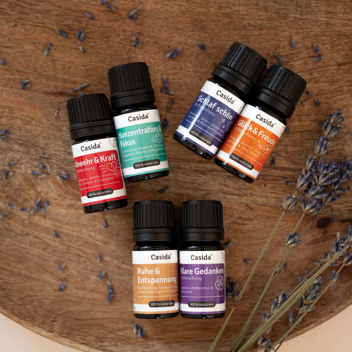 Casida TOP 6 Essential Oil Blends Box Set (each 5 ml) 17582437 PZN pharmacy oil blends aromatherapy aroma diffuser