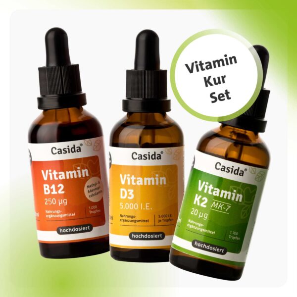 Casida Vitamin Kur mit B12, D3 5000 i.e. und K2 MK7