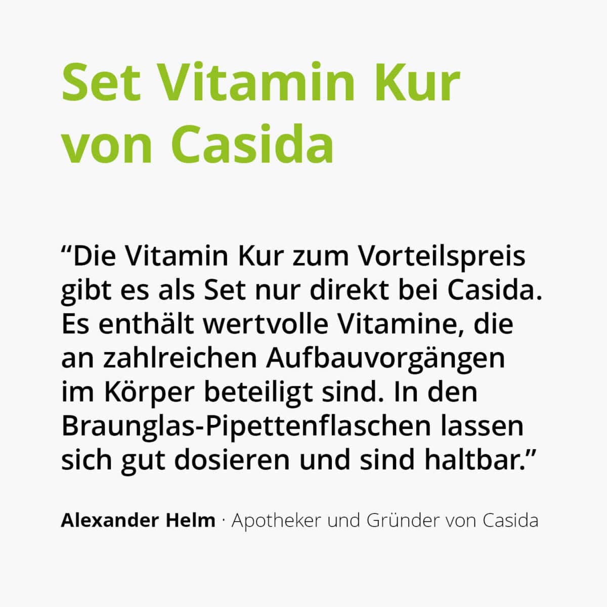 Casida Vitamin Kur mit B12, D3 5000 i.e. und K2 MK73