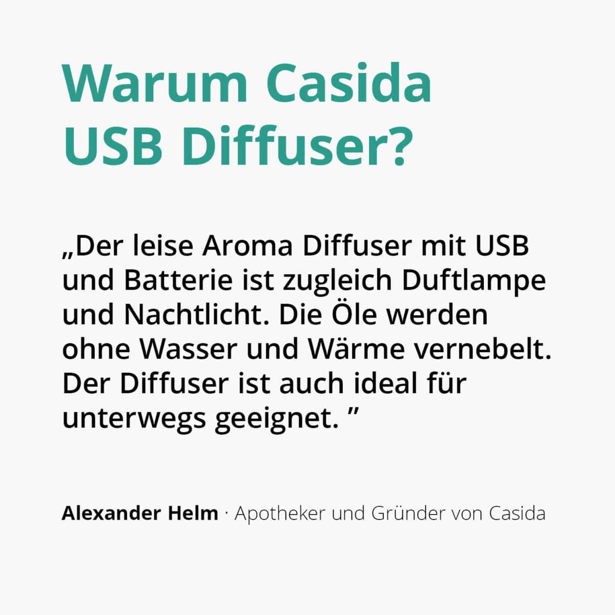 Aroma Diffuser mit USB und Batterie