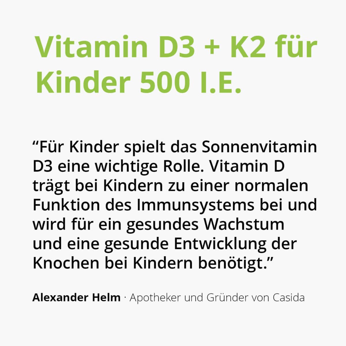 Vitamin D3+ K2 Tropfen für Kinder Vegan