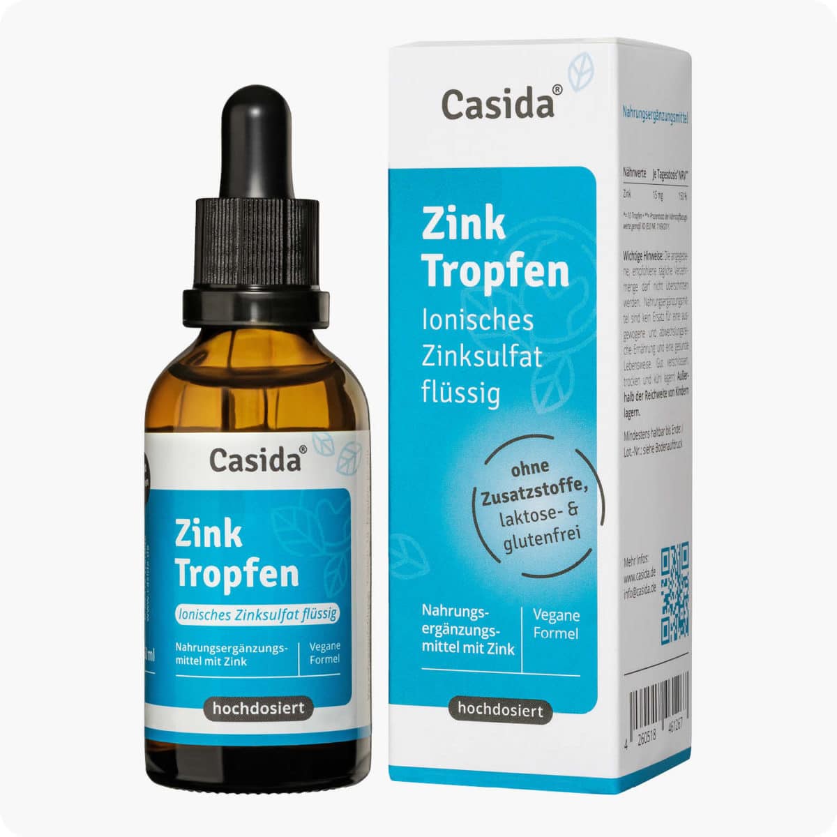 Casida Zink Tropfen - Ionisches Zinksulfat 50 ml PZN DE 18053735 UVP 14.95 € EAN