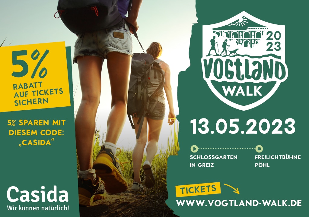 Vogtlandwalk - Das Wander Event unterstützt von Casida