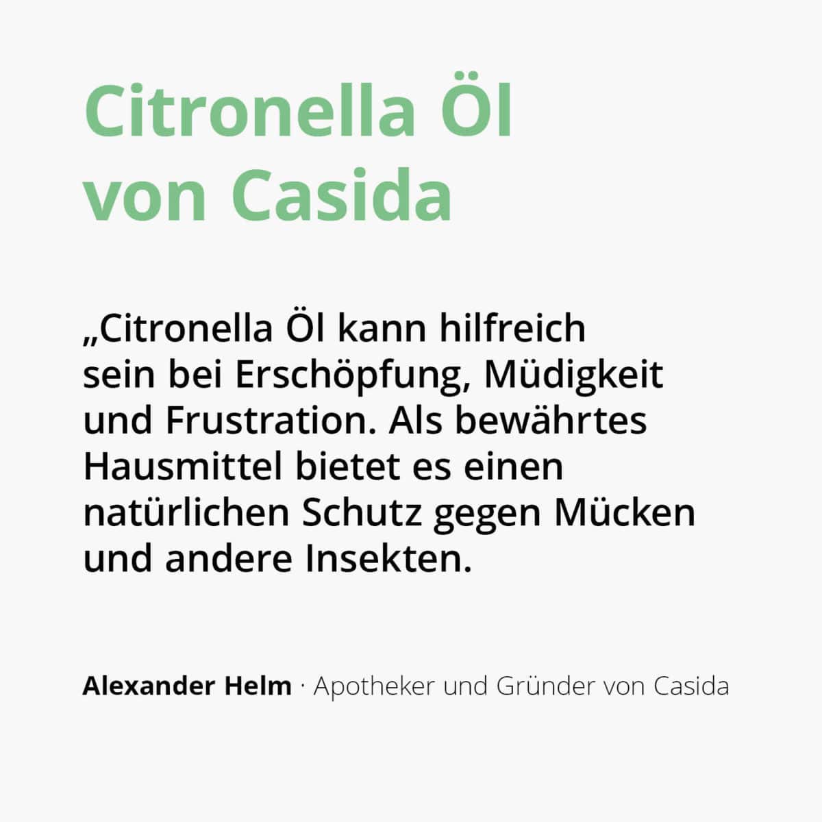 Casida Citronella Oil natural and pure – 5 ml 18186063 PZN Apotheke ätherische Öle Diffuser Cymbopogon winterianus2