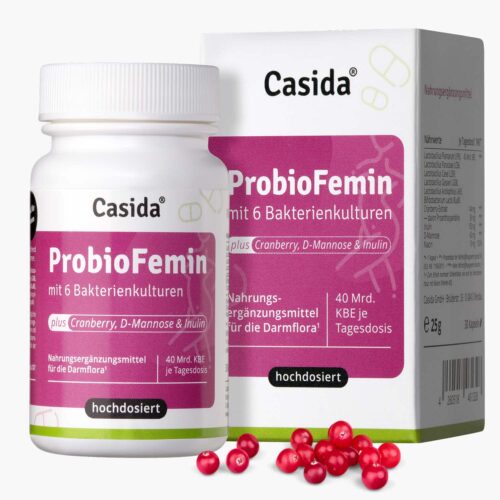 Casida ProbioFemin Kapseln mit D-Mannose, Cranberry & Inulin Apotheke PZN DE 18106093 Scheidenflora
