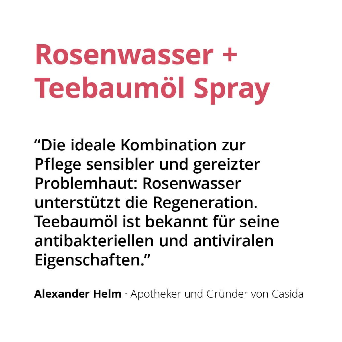 Rosenwasser + Teebaumöl Spray